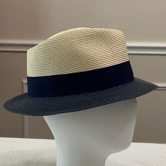 Tilley TOYO Fedora - Natural/Navy - Picture 9 of 14